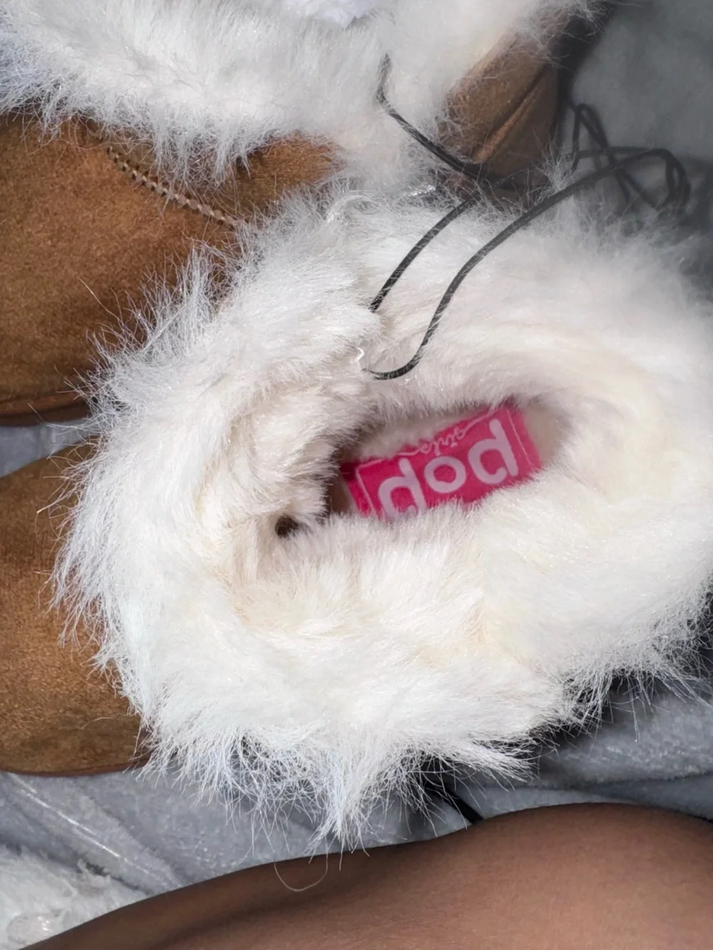 Pop Girls shearling-style boots for girls; sizes available: 11, 12, and 4.
